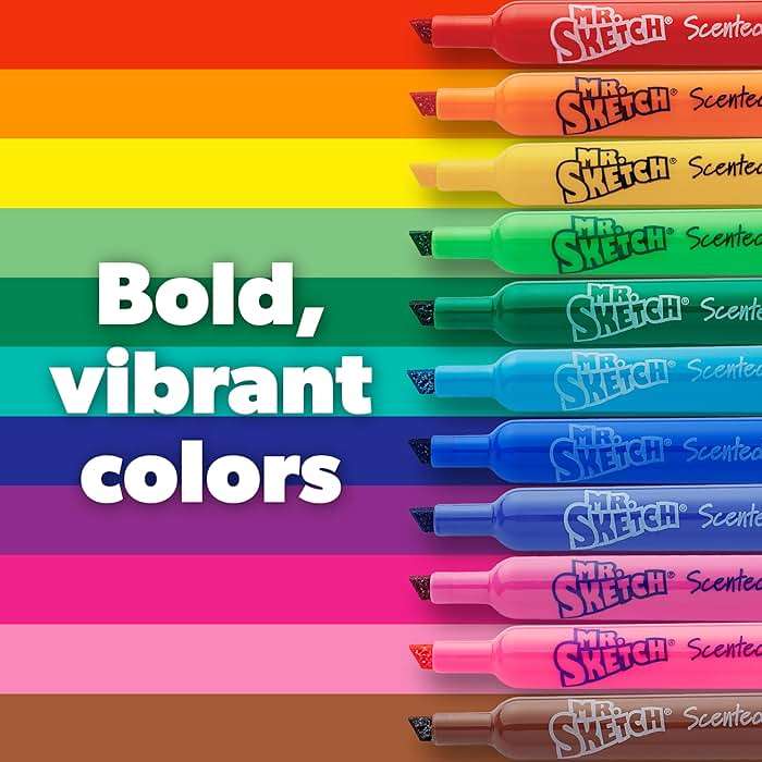Mr. Sketch Scented Markers, Chisel Tip, Assorted Colors 22 Count - Fun for Kids, Spark Creativity, Holiday Gift, Stocking Stuffer - Image 2