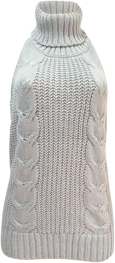 YOMORIO Womens Anime Virgin Killer Sweater Japanese Turtleneck Knitted Underwear Backless Pullover - Product Image