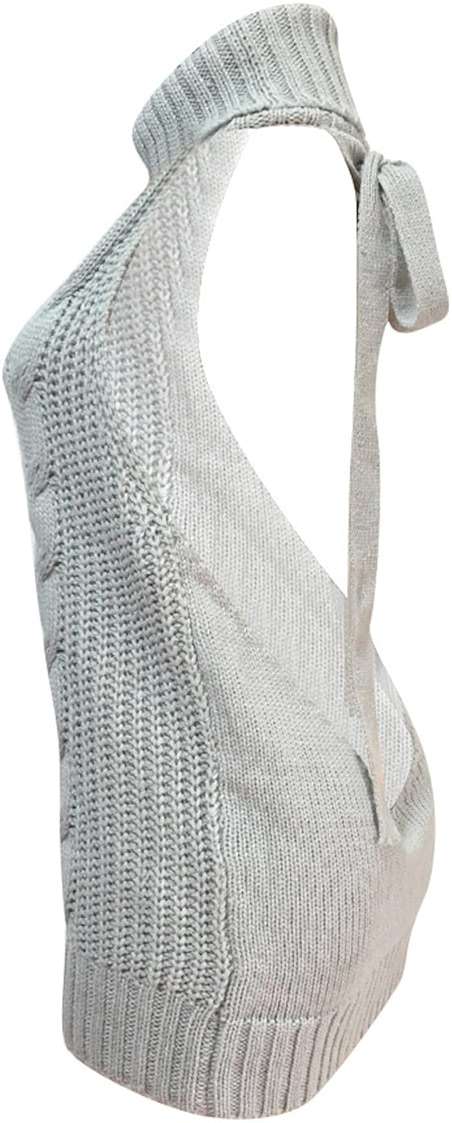 YOMORIO Womens Anime Virgin Killer Sweater Japanese Turtleneck Knitted Underwear Backless Pullover - Image 5