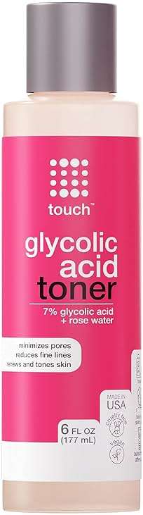 7% Glycolic Acid Toner with Rose Water, Witch Hazel, and Aloe Vera Gel – Alcohol & Oil Free Exfoliating AHA Face Toner – Improves Wrinkles, Dullness, Pores, Skin Tone & Texture, 6 oz. - Image 1