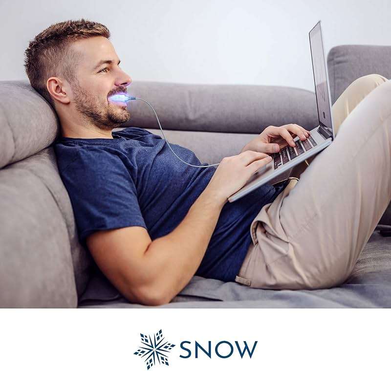 SNOW Diamond Wired Whitening Kit - Sensitive Teeth Whitening Kit - Whitens & Repairs Teeth - 6 Months of Whitening Treatment - Gentle & Enamel Safe - Blue - Image 5