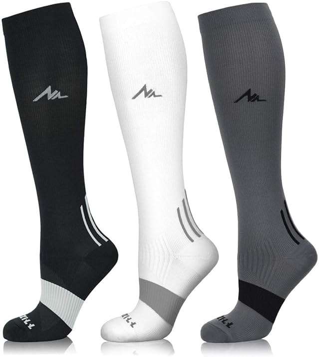 NEWZILL Medical Compression Socks for Women & Men, 20-30 mmHg Knee-High Support for Circulation, All-Day Comfort for Work Travel Running Cycling and Fitness - Image 1