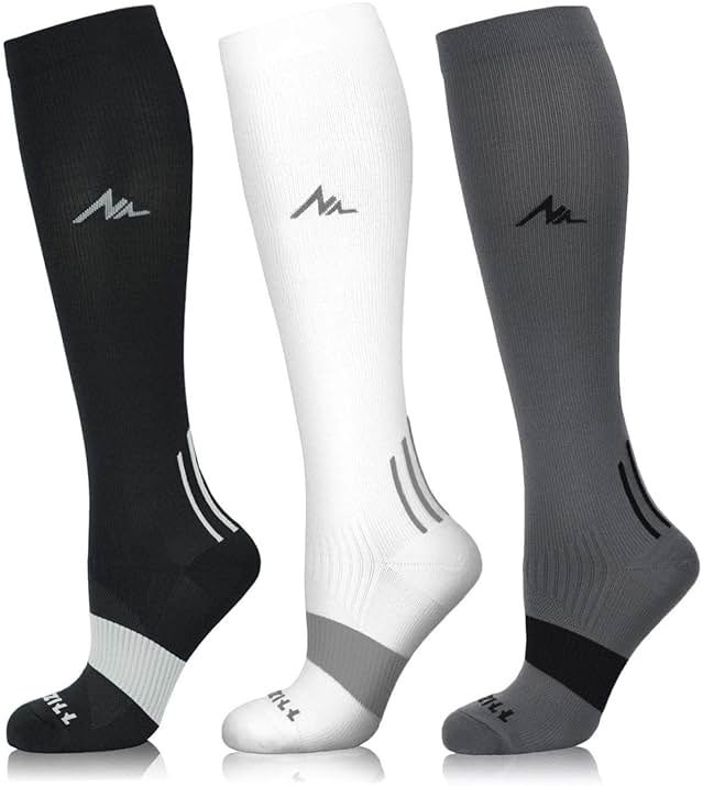 NEWZILL Medical Compression Socks for Women & Men, 20-30 mmHg Knee-High Support for Circulation, All-Day Comfort for Work Travel Running Cycling and Fitness - Product Image