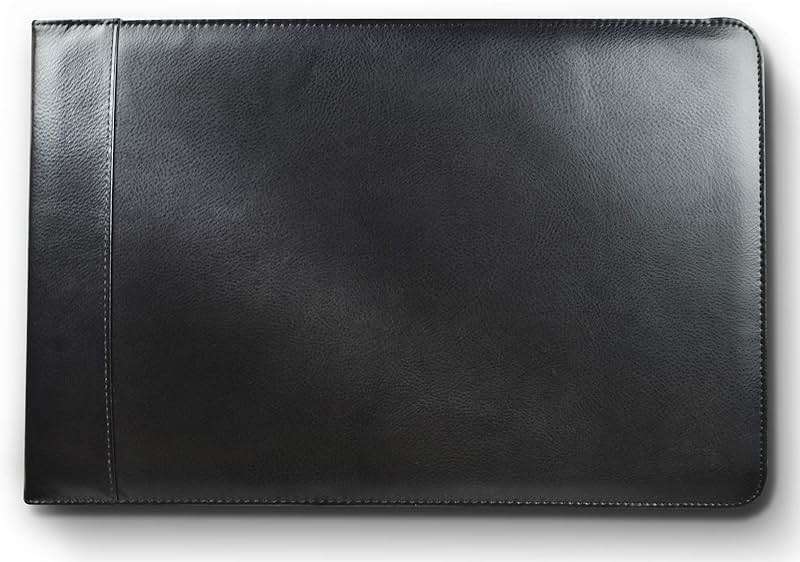 Executive PU Leather 7-Ring Business Check Binder | Holds up to 600 Business-size (3-on-a-page) Checks, Zippered Closure, Stainless Steel Rings, Opens Flat - Image 4