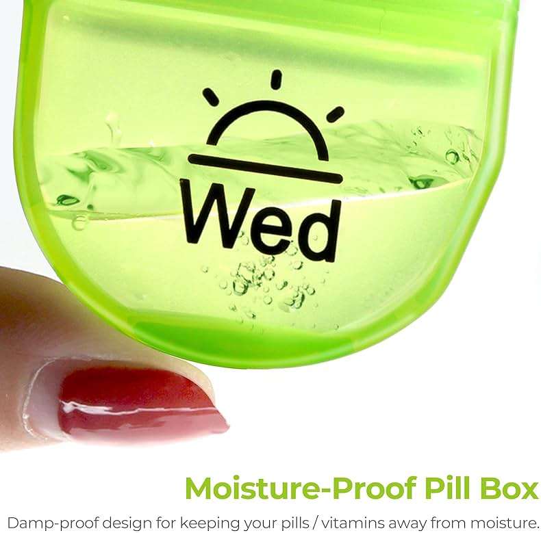 AUVON Pill Box 2 Times a Day, Weekly Pill Organizer AM PM with 7 Daily Pocket Case to Hold Vitamin, Medicine, Medication, and Supplement - Image 2