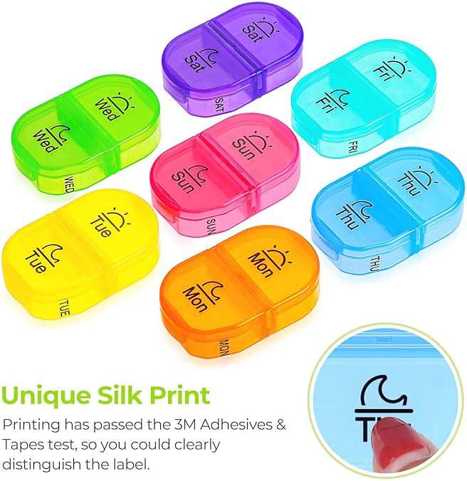 AUVON Pill Box 2 Times a Day, Weekly Pill Organizer AM PM with 7 Daily Pocket Case to Hold Vitamin, Medicine, Medication, and Supplement - Image 5