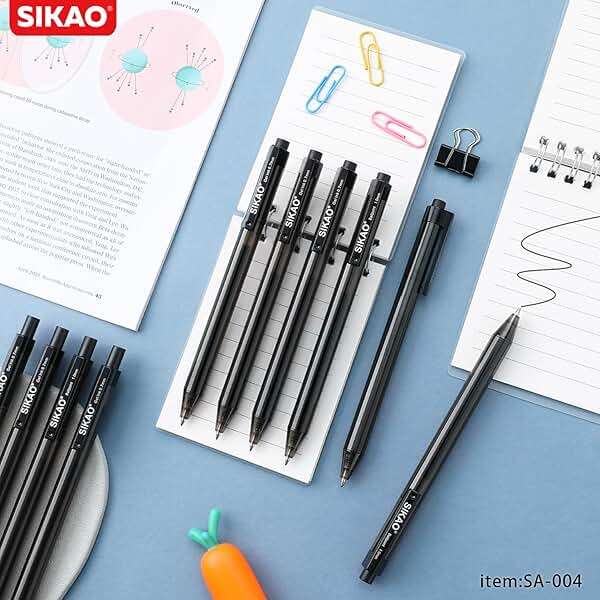 Sikao Black Pens Bulk, 60 Pack Retractable Ballpoint Pens Black Ink | Smooth Writing 1.0mm Clear Lines No-Smear, Click Pens for Teachers, Students, Servers, School & Office Supplies - Image 7