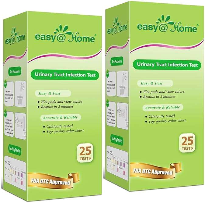 Easy@Home 50ct UTI Infection Test Strips, at Home UTI Urinalysis Testing Strips for Women Urinary Tract Bladder Health, Highly Accurate Urine Testing (UTI-50Pcs) - Image 1
