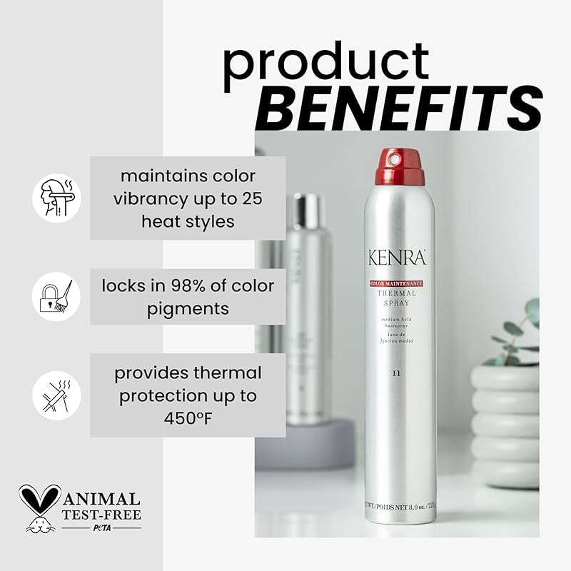 Kenra Color Maintenance Thermal Spray 11 | Color Protection Hairspray | Thermal Protection | Medium Hold Hairspray for Color Treaded Hair | All Hair Types - Image 3