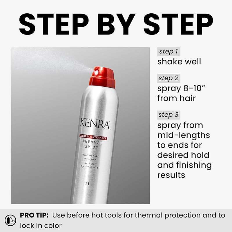 Kenra Color Maintenance Thermal Spray 11 | Color Protection Hairspray | Thermal Protection | Medium Hold Hairspray for Color Treaded Hair | All Hair Types - Image 5
