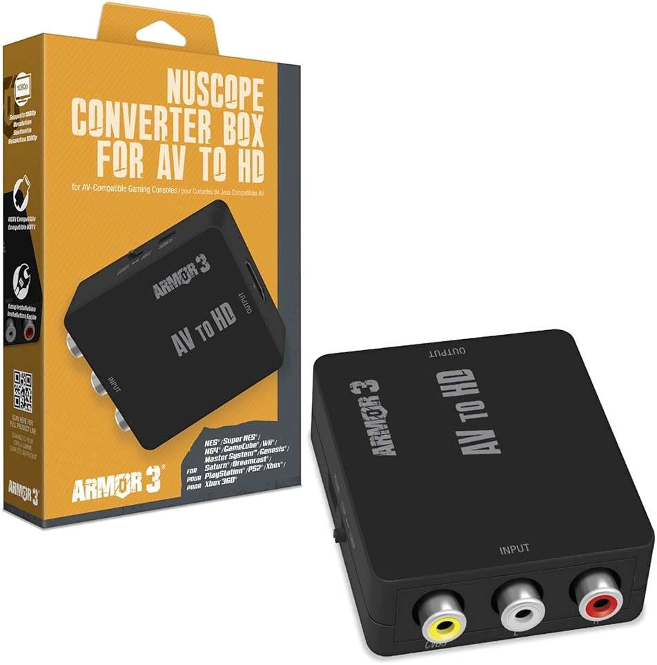 Armor3 - Nuscope 3-in-1 AV to HD (1080) Converter box - Universal (Not machine specific) - Black - Image 1
