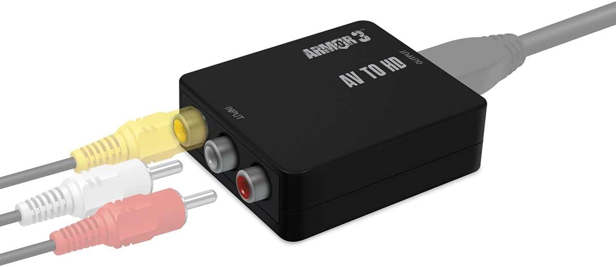 Armor3 - Nuscope 3-in-1 AV to HD (1080) Converter box - Universal (Not machine specific) - Black - Image 3