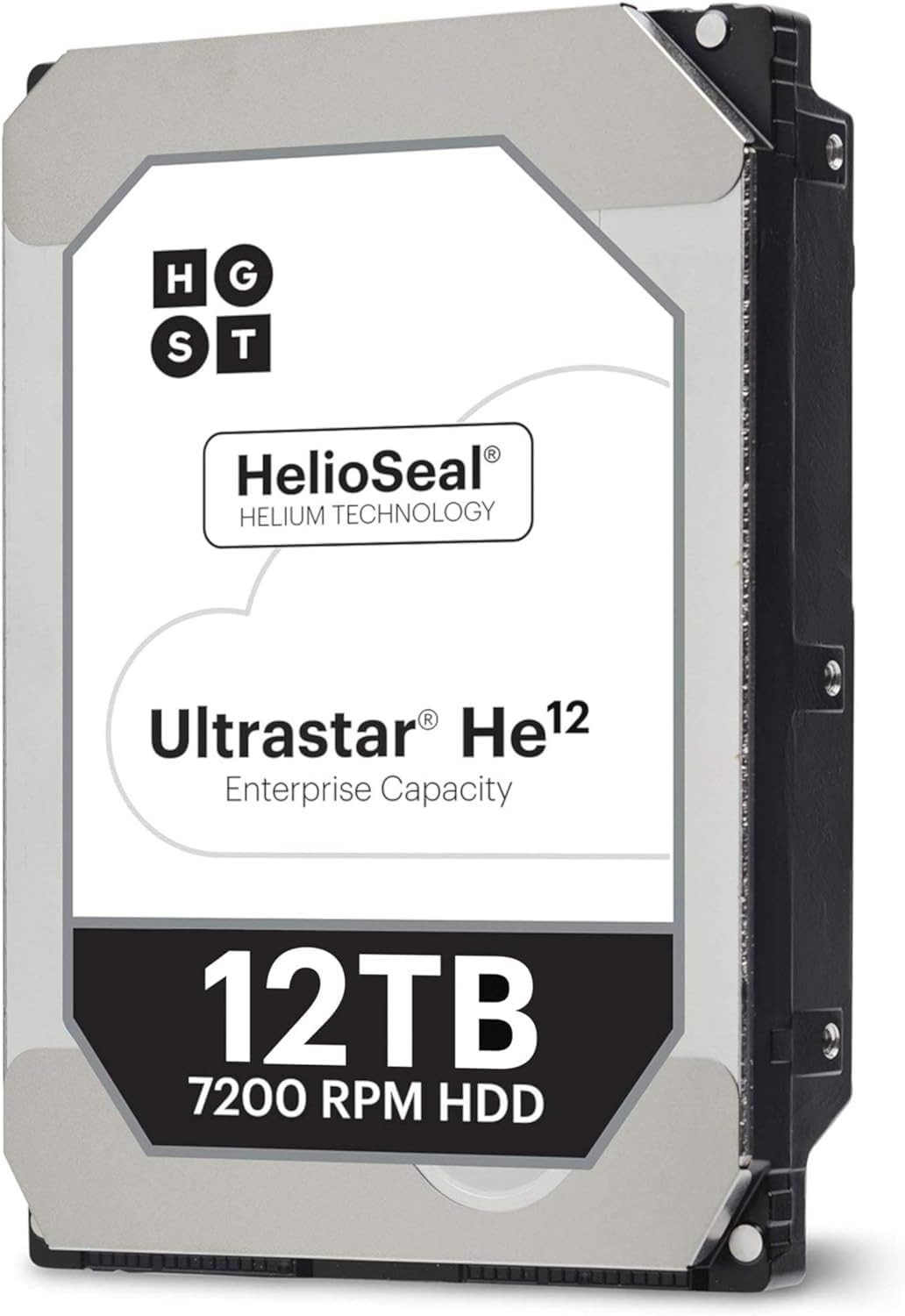 HGST Ultrastar He12 | HUH721212ALE601 | 0F27454 | 12TB 7200 RPM 256MB SATA 6.0Gb/s 3.5" Cache | 512E | BitLocker Hard Drive Encryption | Power Disable Function | - Product Image