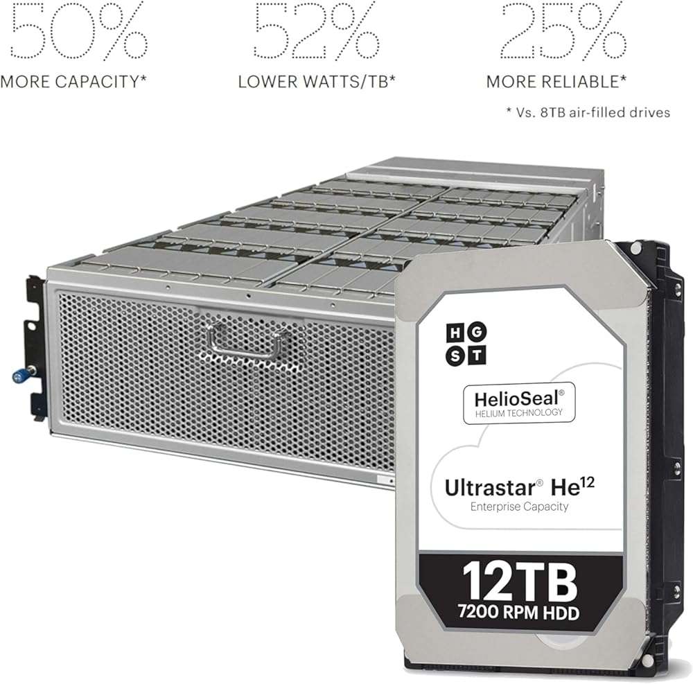 HGST Ultrastar He12 | HUH721212ALE601 | 0F27454 | 12TB 7200 RPM 256MB SATA 6.0Gb/s 3.5" Cache | 512E | BitLocker Hard Drive Encryption | Power Disable Function | - Image 5