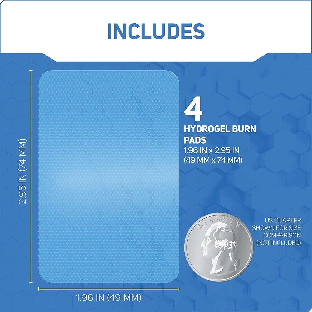 Care Science Hydrogel Sterile Burn Dressing Bandage Pads for Burn Relief, 4 ct | Instant Cooling Relief for Minor Burns & Wounds - Image 6