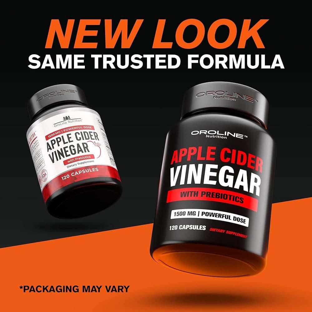 OroLine Nutrition Apple Cider Vinegar Pills with Prebiotic, 2 Month Supply - Apple Cider Vinegar Capsules - Apple Cider Vinegar Supplements, Apple Vinegar Tablets - Energy and Gut Health Support - Image 5