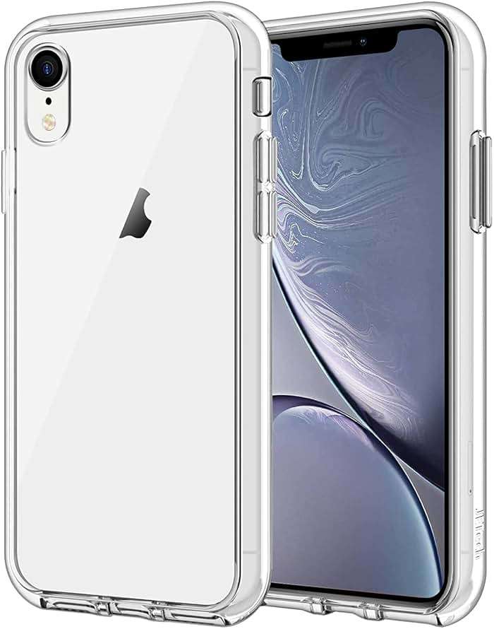 JETech Case for iPhone XR 6.1-Inch, Non-Yellowing Shockproof Phone Bumper Cover, Anti-Scratch Clear Back (Clear) - Image 1