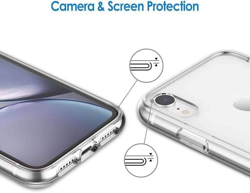 JETech Case for iPhone XR 6.1-Inch, Non-Yellowing Shockproof Phone Bumper Cover, Anti-Scratch Clear Back (Clear) - Image 5