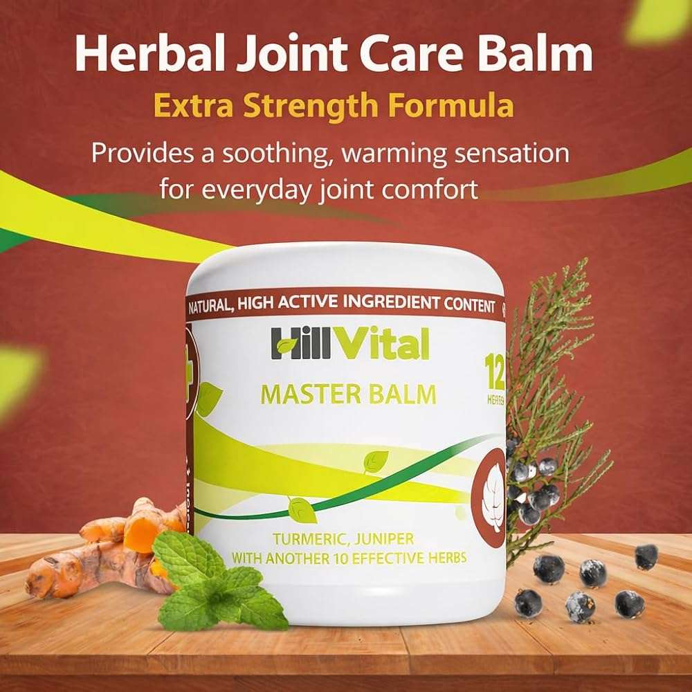 HillVital Herbal Joint Care Balm – Soothing Arnica & Turmeric Blend for Muscles & Joints – Lightweight Herbal Cooling Gel with Mint & Rosemary – Fast-Absorbing Natural Topical Cream - Image 5