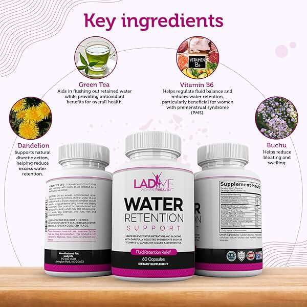 Water Retention Pills for Women Bloating Relief with Vitamin B6, Dandelion & Green Tea Natural Diuretic for Water Draining, Bloating & Swelling Detox Capsules - 60 Caps (2 Months Supply) - by LadyMe - Image 3
