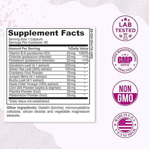 Water Retention Pills for Women Bloating Relief with Vitamin B6, Dandelion & Green Tea Natural Diuretic for Water Draining, Bloating & Swelling Detox Capsules - 60 Caps (2 Months Supply) - by LadyMe - Image 5