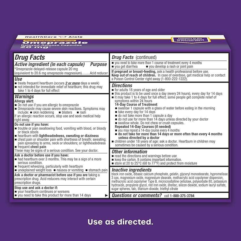 HealthCareAisle Omeprazole 20 mg, 42 Delayed-Release Capsules - Acid Reducer, Treats Frequent Heartburn, 42 Count (Pack of 1) - Image 5