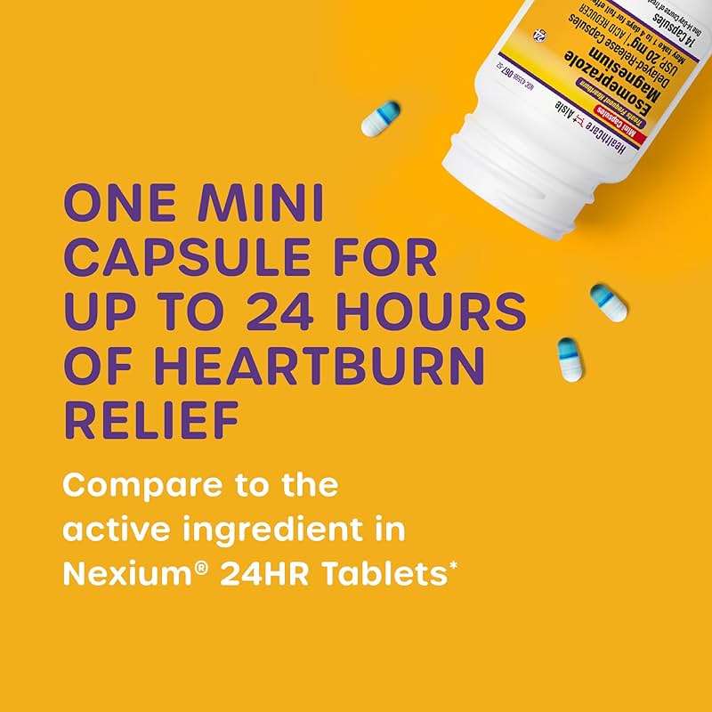 HealthCareAisle Esomeprazole Magnesium 20 mg - 42 Delayed-Release Mini Capsules - Acid Reducer, Treats Frequent Heartburn - Image 2