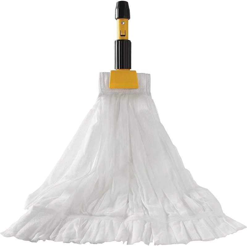 Rubbermaid Commercial Medium Disposable Mop, 5 Inch Headband, Janitorial Cleaning Supplies and Equipment for Mopping/Cleaning - Product Image