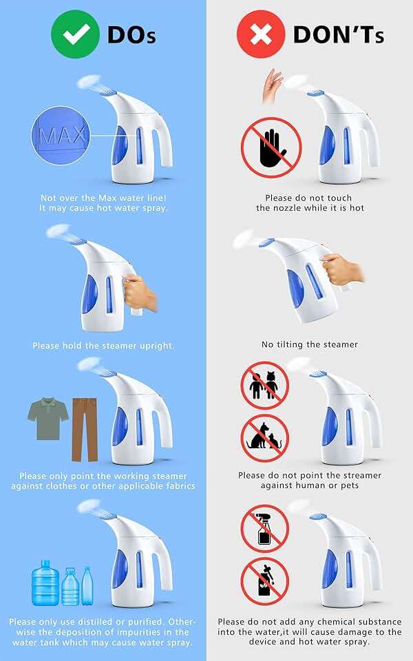 HiLIFE Steamer for Clothes, Portable Handheld Design, 240ml Big Capacity, 700W, Strong Penetrating Steam, Removes Wrinkle, for Home, Office(ONLY FOR 120V) - Image 7