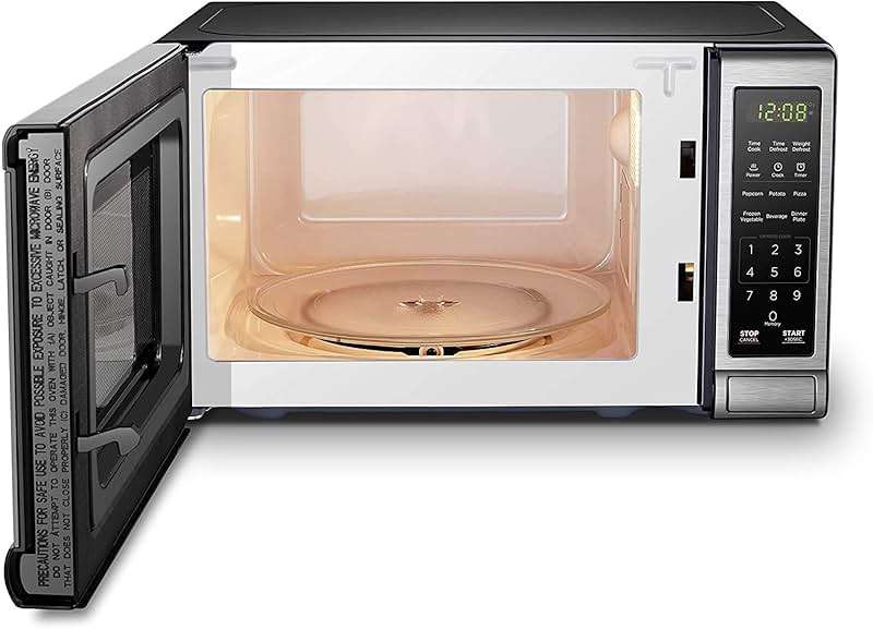 BLACK+DECKER EM720CB7 Digital Microwave Oven with Turntable Push-Button Door, Child Safety Lock, 700W, Stainless Steel, 0.7 Cu.ft - Image 7