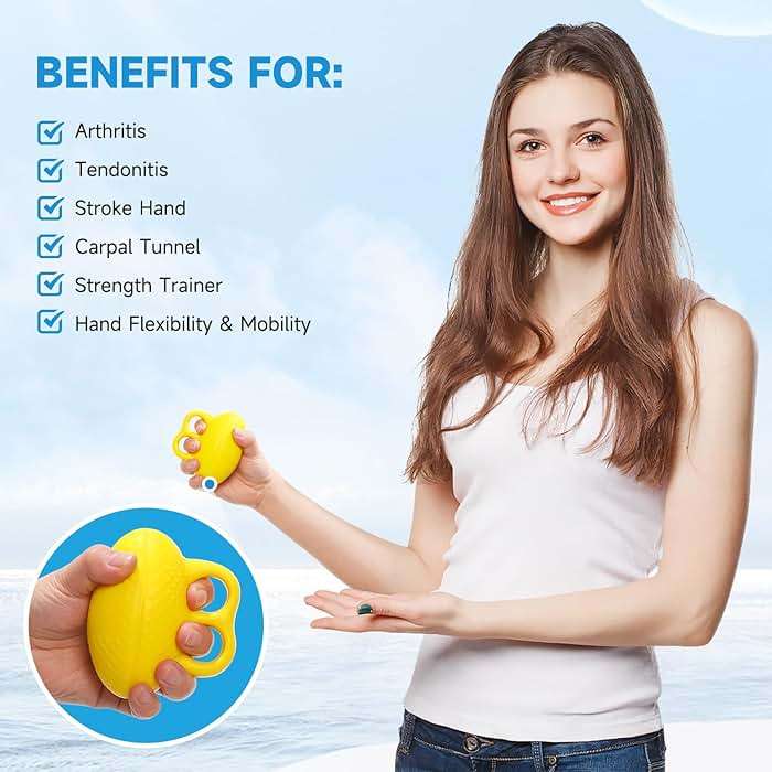 Fanwer Finger Exerciser Hand Squeeze Ball, Hand Grip Strength Trainer Build Hand, Finger and Wrist Strength, Finger Extension Exerciser for Rehab, Arthritis, Carpal Tunnel - Image 3