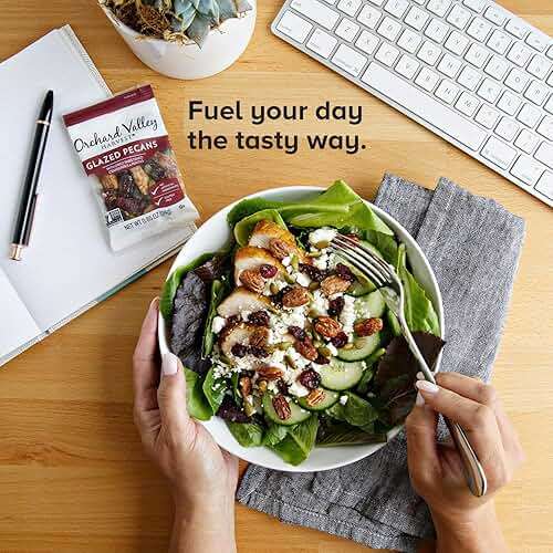 Orchard Valley Harvest Glazed Pecans Salad Toppers, 0.85 Ounce Bags (Pack of 15), with Cranberries and Pepitas, Non-GMO, No Artificial Ingredients, Healthy Snacks for Adults - Image 8