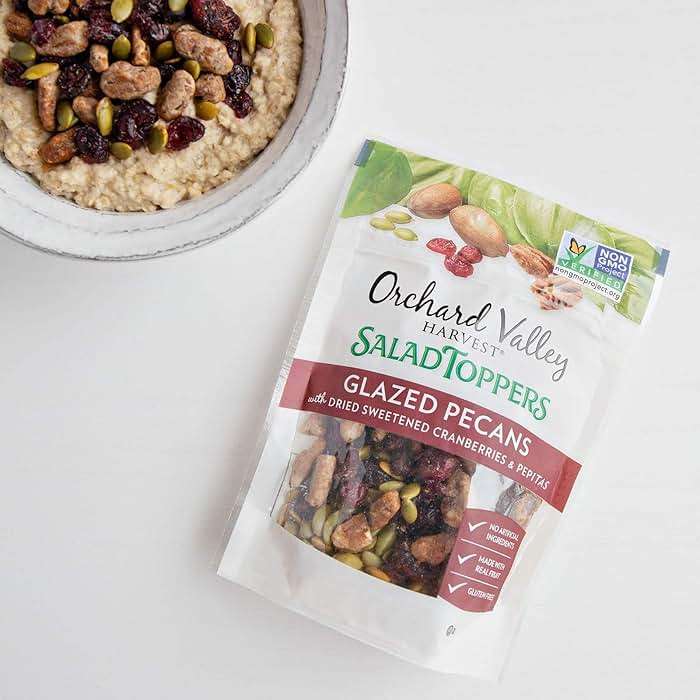 Orchard Valley Harvest Glazed Pecans Salad Toppers, 0.85 Ounce Bags (Pack of 15), with Cranberries and Pepitas, Non-GMO, No Artificial Ingredients, Healthy Snacks for Adults - Image 10