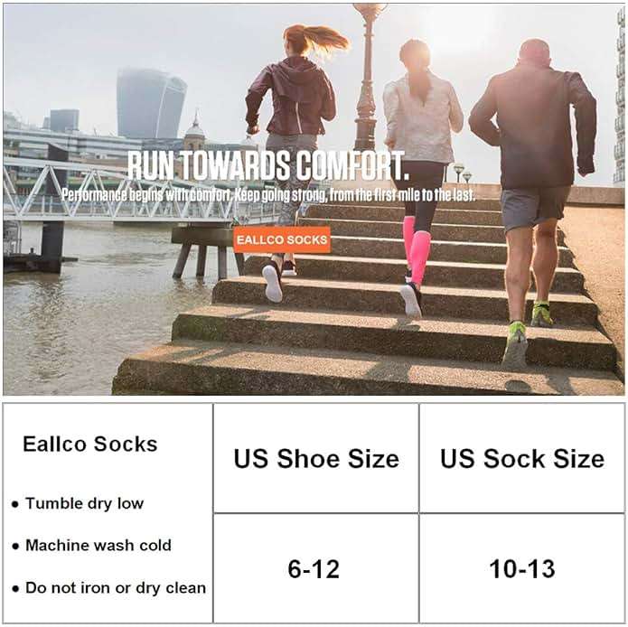 eallco Mens Ankle Socks Low Cut Athletic Cushioned Running Tab Socks 6 Pack - Image 7