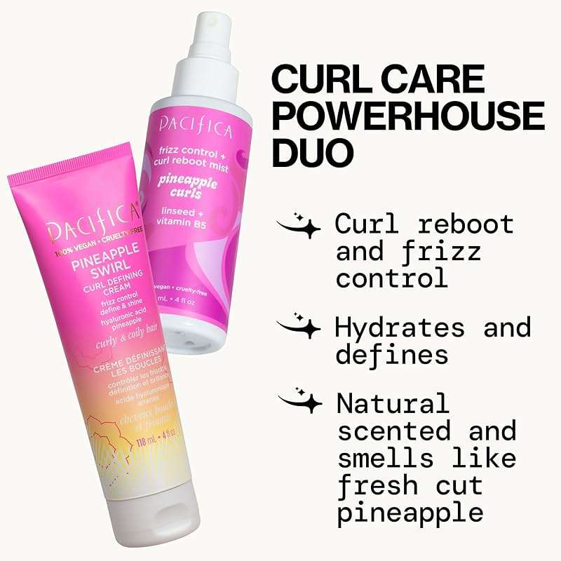 Pacifica Pineapple Swirl Curl Defining Cream – Bounce, Frizz Control & Curl Enhancer Styling Cream for Curly Hair & Wavy Hair – Coconut Oil & Hyaluronic Acid For No-Crunch Hold – Cruelty-Free – 4-oz - Image 11