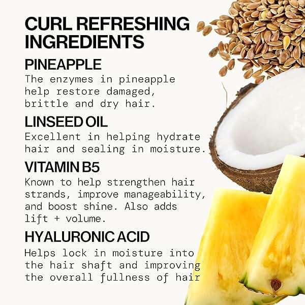 Pacifica Pineapple Swirl Curl Defining Cream – Bounce, Frizz Control & Curl Enhancer Styling Cream for Curly Hair & Wavy Hair – Coconut Oil & Hyaluronic Acid For No-Crunch Hold – Cruelty-Free – 4-oz - Image 9
