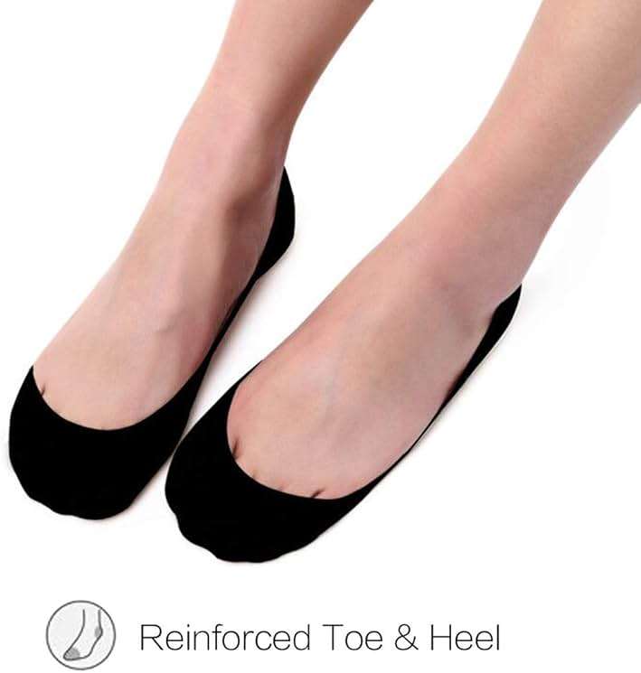 Toes Home No Show Socks Womens, Ultra Low Cut Liners Non Slip Footies for Flats Hidden Invisible Boat Summer 3 to 8 Pairs - Image 6