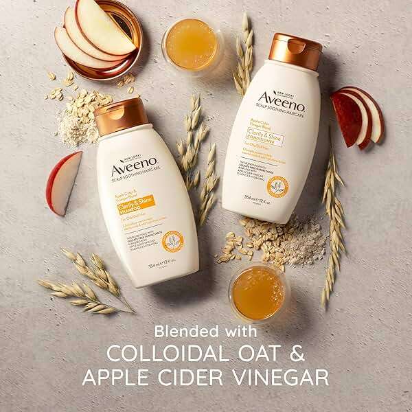 Aveeno Apple Cider Vinegar Clarifying Conditioner, Shine Boosting, Nourishing, for Dull Hair, 12 fl oz - Image 6