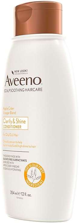 Aveeno Apple Cider Vinegar Clarifying Conditioner, Shine Boosting, Nourishing, for Dull Hair, 12 fl oz - Image 7