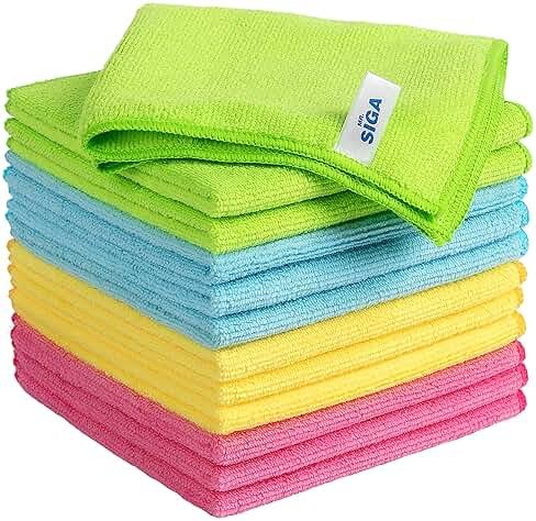 MR.SIGA Microfiber Cleaning Cloth,Pack of 12,Size:12.6" x 12.6" - Product Image