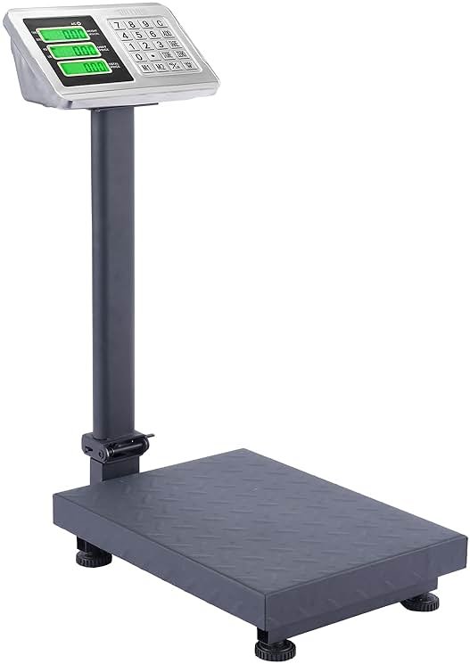 TUFFIOM 220lb Weight Electronic Platform Scale,Digital Floor Heavy Duty Folding Scales,Stainless Steel High-Definition LCD Display, Perfect for Postal Luggage Shipping Mailing Package Price Computing - Product Image