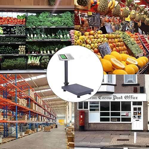 TUFFIOM 220lb Weight Electronic Platform Scale,Digital Floor Heavy Duty Folding Scales,Stainless Steel High-Definition LCD Display, Perfect for Postal Luggage Shipping Mailing Package Price Computing - Image 5