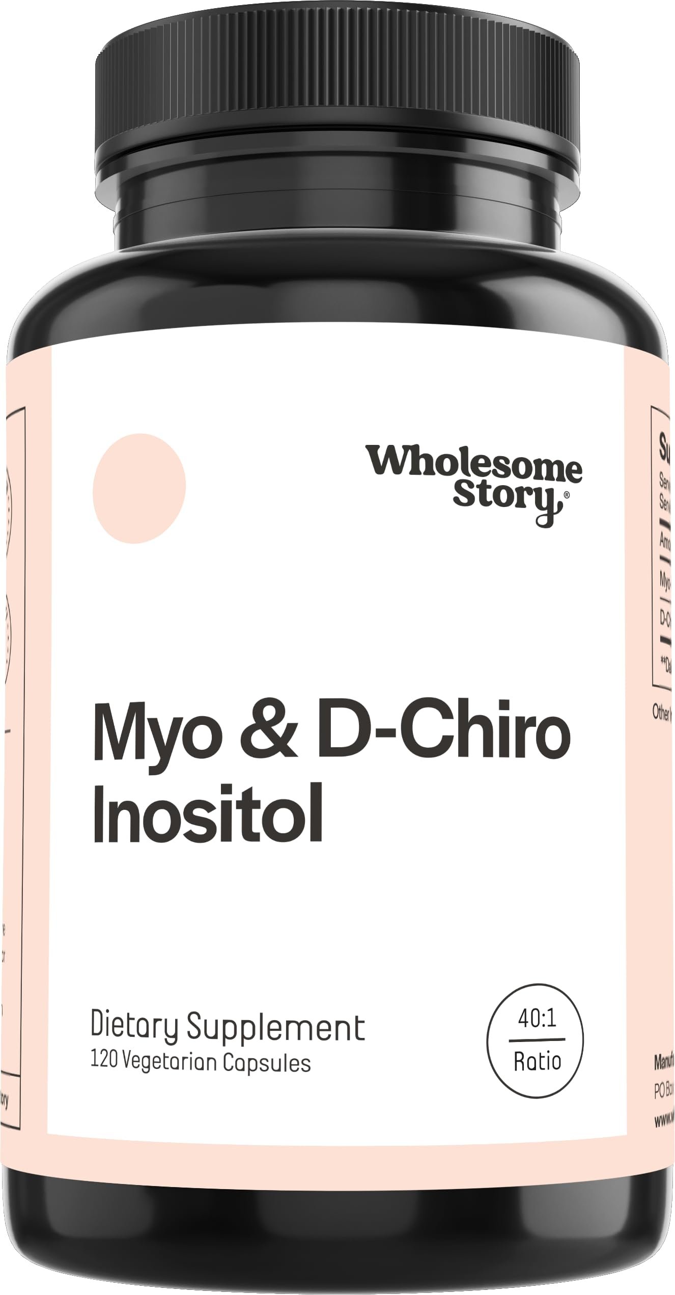 Wholesome Story Myo-Inositol & D-Chiro Inositol Supplement for Women | Fertility Supplements for Hormonal Balance & Ovarian Health Support | Myoinositol | Ideal 40:1 Ratio | 30 Servings - Product Image
