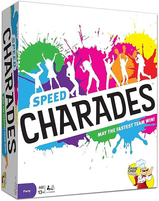 Speed Charades Party Game - Charades Board Game - Includes 1400 Charades - Perfect for Groups and Family Game Nights - Image 1