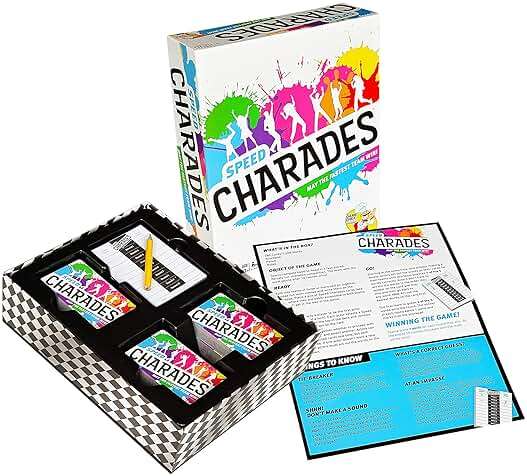 Speed Charades Party Game - Charades Board Game - Includes 1400 Charades - Perfect for Groups and Family Game Nights - Image 2