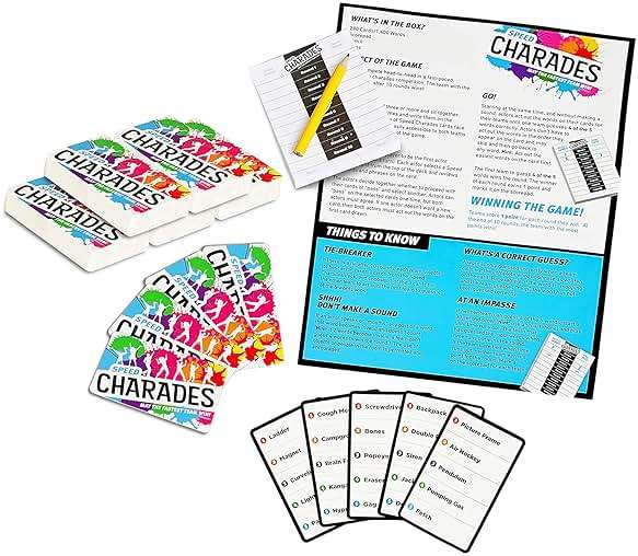 Speed Charades Party Game - Charades Board Game - Includes 1400 Charades - Perfect for Groups and Family Game Nights - Image 3