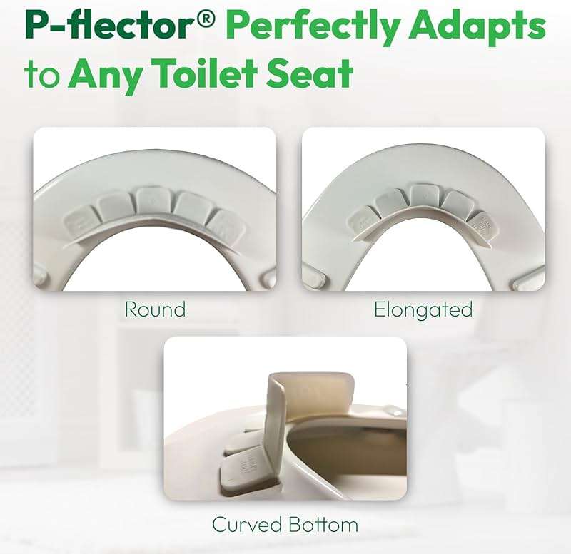 P-flector® Toilet Seat Urine Guard (1-Pack) - Pee Splash Guard for Potty-Training Kids, Adults, Seniors & Special Needs Individuals - Fits Round, Elongated & Curved Toilet Seats - Image 3
