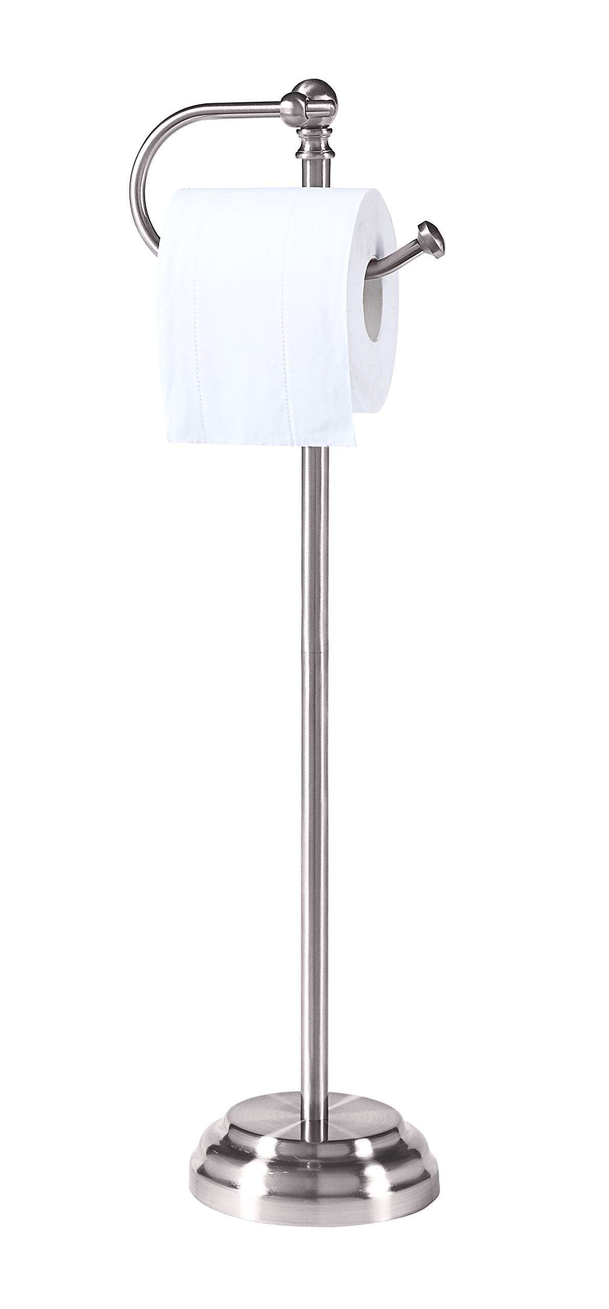 SunnyPoint Classic Bathroom Free Standing Toilet Tissue Paper Roll Holder Stand - Image 1