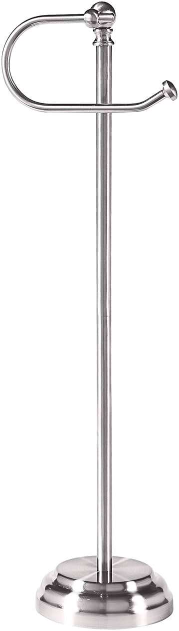 SunnyPoint Classic Bathroom Free Standing Toilet Tissue Paper Roll Holder Stand - Image 3