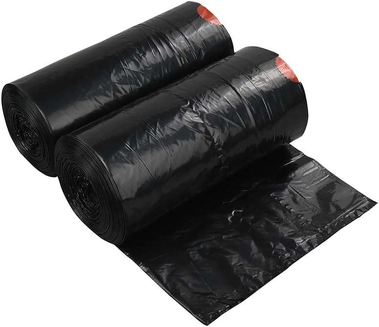 Teyyvn 13 Gallon Tall Kitchen Drawstring Trash Bag, Black, 220 Counts - Image 1